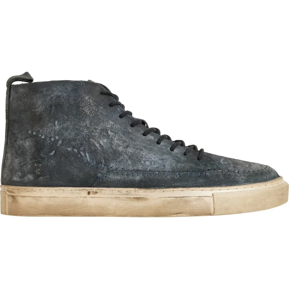 ROAN BY BED STU Argonath Sneakers  Leather Men Sz 10 Gray Ankle Distressed‎